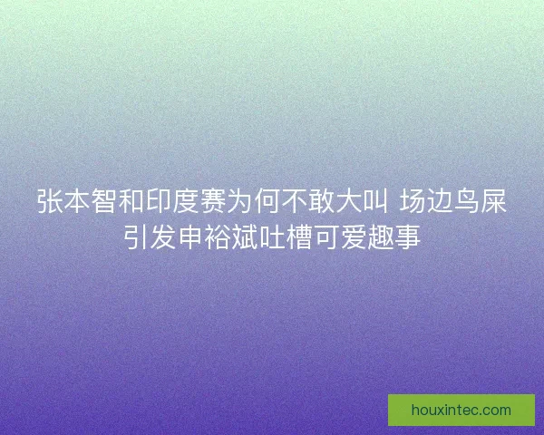 张本智和印度赛为何不敢大叫 场边鸟屎引发申裕斌吐槽可爱趣事