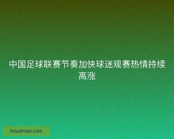 中国足球联赛节奏加快球迷观赛热情持续高涨